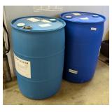 Polyvinyl 55 Gallon Barrels, Qty 2, Empty, Previously K Kool-P 50% Clear 