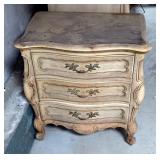 Bow Front Painted Nightstand, 26.5" x 25" x 17"
