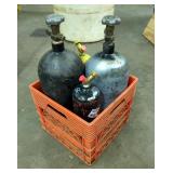 Nitrogen Tank, Qty 2, And Acetylene Tank, Qty 2, In Crate