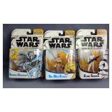 Hasbro Star Wars Clone Wars As Seen On Cartoon Network Obi-Wan Kenobi, General Grievous, And Clone T
