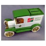 The ERTL Co. 1913 Ford Castrol Motor Oil Model T Van Coin Banks, Qty 2, Banthrico 1906 Mack Delivery