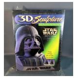 Milton Bradley 3D Sculpture Puzzles Star Wars Darth Vader Challenging Layer Puzzle, Appears New In B