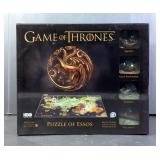 4DPuzz HBO Game Of Thrones Puzzle Of Essos, Includes 20 Map Markers, 3 Eggs, And Models Of Braavos, 