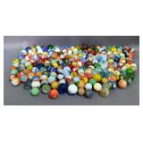 Glass Marbles, Various Colors And Styles, Approx 102 Marbles 