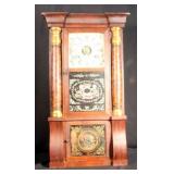 Antique Seth Thomas Mantle Clock Painted Glass Brass Movement 1860s Plymouth Hollow