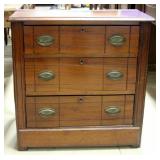 Night Stand w/ 3 Dovetail Constructed Drawers, Key Hole Detail, 30"W x 30"H