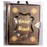 Large Antique Leather Bound 1870