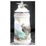 Anheuser Busch Birds of Prey Bald Eagle Stein 11" Tall and Vintage Michelob Eagle Beer Tap Handle
