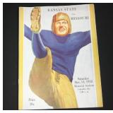 Oct 14, 1933 Kansas State vs MISSOURI, Memorial Stadium Columbia MO, MU Football Program, Tobacco Ad