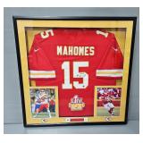 Patrick Mahomes Kansas City Chiefs Autographed Jersey, Genuine Authentic Hologram Sticker, In Shadow