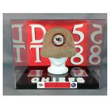 Derrick Thomas (HOF) Kansas City Chiefs Autographed Hat, In Display Case With Two Trading Cards