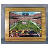 Kansas City Chiefs Team Autographed Photo Of Arrowhead Stadium, Photo Includes 22 Autographs, JSA Le