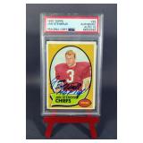 Jan Stenerud (HOF) Kansas City Chiefs Autographed 1970 Topps No. 25 Card, PSA/DNA Certified, Graded 
