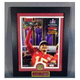 Patrick Mahomes Kansas City Chiefs Super Bowl LVIII Champions Photo, With Bronze Coin From Highland 