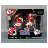 Patrick Mahomes And Travis Kelce Kansas City Chiefs 2024 NFL McFarlane Super Bowl LVII Legacy Series