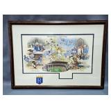 1986 IBM "Memorable Moments In Kansas City Royals History" Print, Framed And Matted Under Glass, 21"