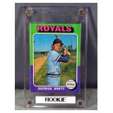 George Brett (HOF) Kansas City Royals Topps Baseball Cards, Includes 1975 Rookie No. 228 And 1987 No