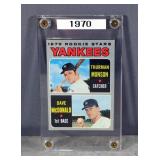 Thurman Munson And Dave McDonald 1970 Yankees Topps Rookie Stars Baseball Card No 189 