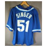 Brady Singer Kansas City Royals Autographed Jersey With Beckett COA Sticker 