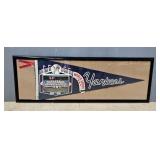 1964 World Series New York Yankees Pennant With Team Photo, Framed 13" X 37" 