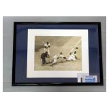 Jackie Robinson (HOF And MLB All-Century Team) Steals Home On May 18th, 1952 Framed Print, 21" X 29"