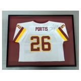 Clinton Portis Washington Redskins Autographed Framed Jersey, 26" X 33" 