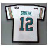 Bob Griese (HOF) Miami Dolphins Autographed Jersey, With Beckett COA Sticker, Framed