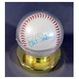 Bret Saberhagen Kansas City Royals Autographed Baseball, In Baseball Display