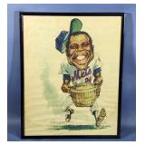 Willie Mays (HOF And MLB All-Century Team) Autographed Printed Photo, 1973 World Series Game 3 Ticke