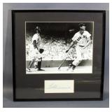 Ted Williams (HOF And MLB All-Century Team) Boston Red Sox Autographed Card, And Photo Of Williams B