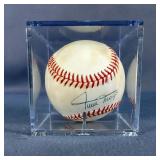 Willie Mays (HOF And MLB All-Century Team) Autographed Baseball In Display Case, With PSA/DNA COA Ca