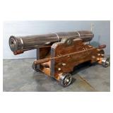 Fireable Black Powder Scale Model Of U.S. Navel Cannon, Unknown Bore, Approx 23" Long Bbl, Approx 26