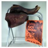 Victor Leather Goods English Saddle, 15" Seat, And Vintage Johnny Mack Brown 