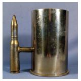 Display Mug, Marked 105mm M14 Type I, With Cartridge Shaped Handle 