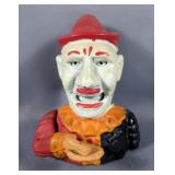Cast Iron Mechanical Clown Bank 