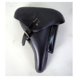 Eg Leuner Gmbh Bautzen 1941 Nazi P08 Leather Holster Replica, US Embossed Leather Holster, And Unmar