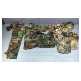Camo Gear, Includes Jacket Size XL Long, Pants Size Large Long, Side Pouches With Back Straps, Vario