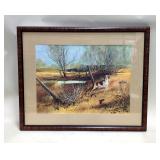 Black Labrador And Pheasants