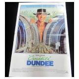 Original 1986 "Crocodile Dundee" One Sheet Movie Poster, Folded