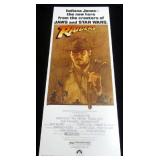 Original 1981 "Raiders of the Lost Ark" Indiana Jones Harrison Ford Insert Movie Poster 36 x 14", Fl