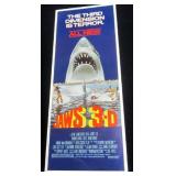 Original 1983 "Jaws 3-D" Insert Movie Poster 36 x 14", Flat