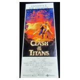 Original 1981 "Clash of the Titans" Insert Movie Poster 36 x 14", Flat