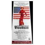 Original 1982 "Tootsie" Dustin Hoffman Insert Movie Poster 36 x 14", Flat