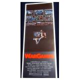 Original 1983 "War Games" Matthew Broderick Ally Sheedy Insert Movie Poster 36 x 14", Flat
