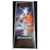 Original 1981 "Excalibur" Insert Movie Poster 36 x 14", Flat