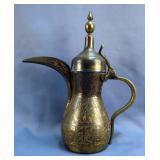 Ornate Dallah Brass Coffee Pot