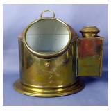 Nautical Brass Binnacle Compass with Oil Lamp