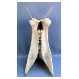 Decorated Animal Bone Teepee Sculpture