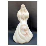 Fenton Milk Glass Figurine Hand Painted by C. Driffitts