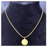 10K Gold Religious Medallion Pendant